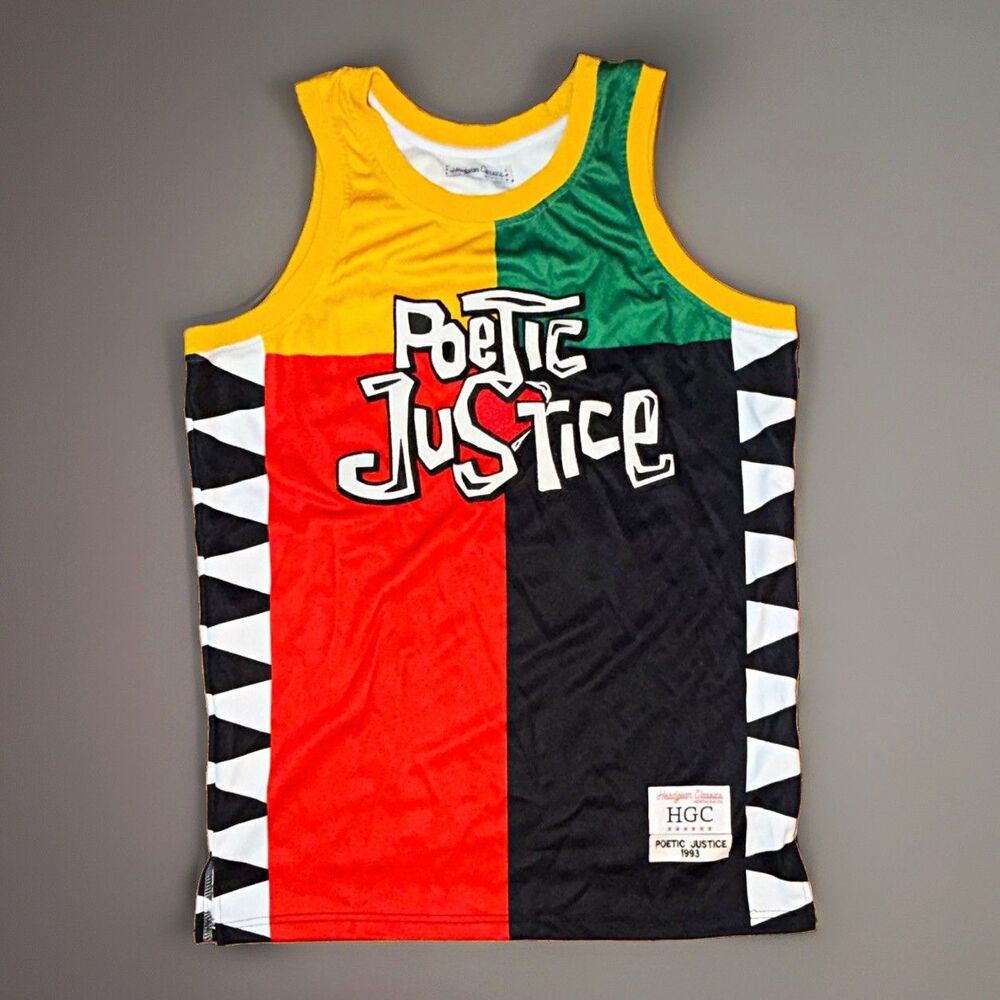 Headgear Classics Poetic Justice 1993 #23 Men's Basketball Jersey Tank L Multi